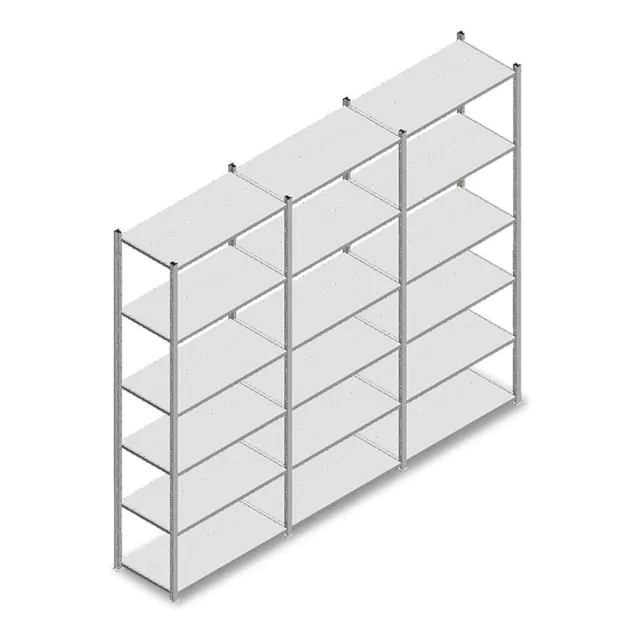 Voordeelrij legbordstelling Light Duty 2500x3000x500 mm (hxbxd) 6 niveaus
