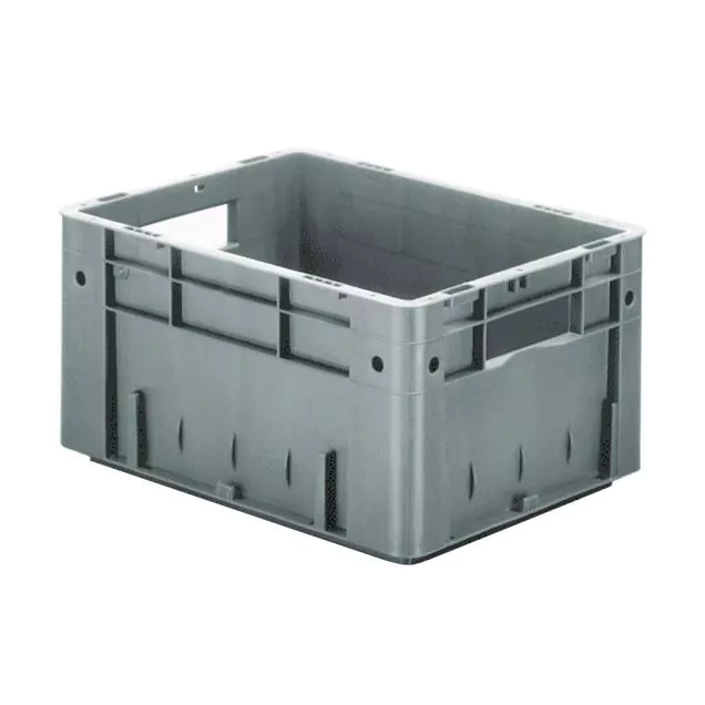 Zware stapelbare transportkrat VTK0 400x300x210 mm (lxbxh) grijs