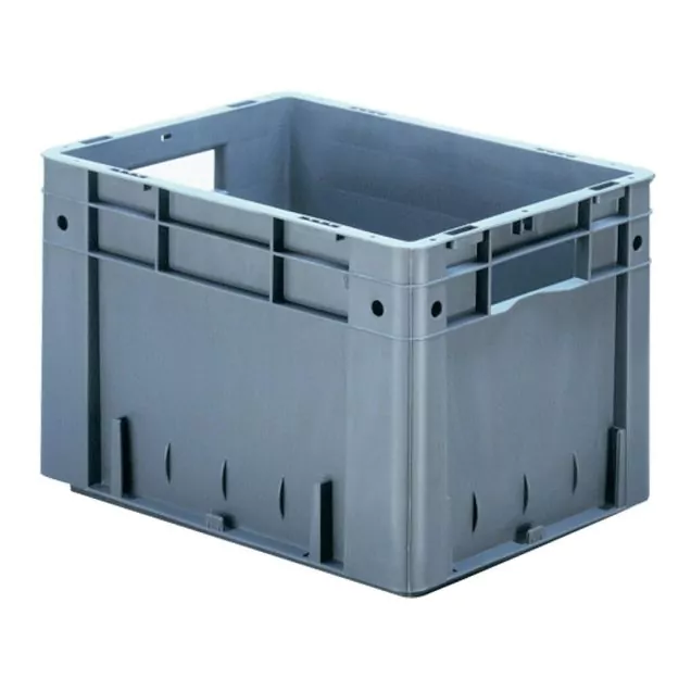 Zware stapelbare transportkrat VTK0 400x300x270 mm (lxbxh) grijs
