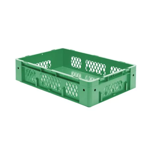 Zware stapelbare transportkrat VTK1 600x400x145 mm (lxbxh) groen