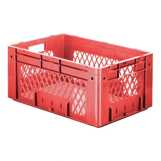 Zware stapelbare transportkrat VTK1 600x400x270 mm (lxbxh) rood