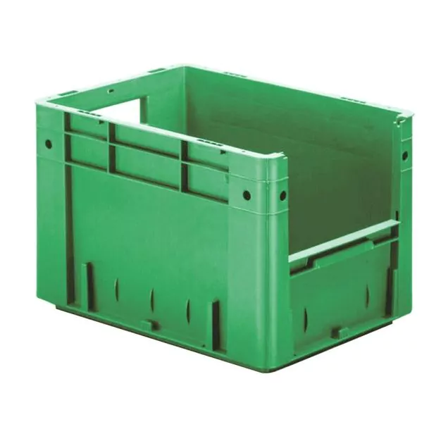 Zware stapelbare transportkrat VTK4 400x300x270 mm (lxbxh) groen