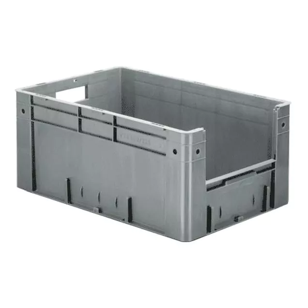Zware stapelbare transportkrat VTK4 600x400x270 mm (lxbxh) grijs